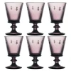 Abeille vinglass 24 cl 6 stk aubergine