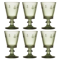 Abeille vinglass 24 cl 6 stk olivengrønn