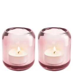 Acorn telysholder 2 stk rose