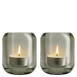 Acorn telysholder 2 stk stone