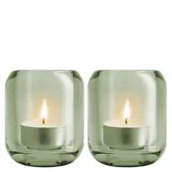 Acorn telysholdere 2 stk leaf green