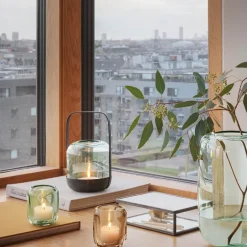 Acorn telysholdere 2 stk leaf green