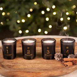 Advent gaveeske duftlys 18x6 cm mørk grå