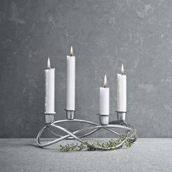 Adventsstake 26 cm sølv blank