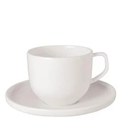 Afina kaffekopp med skål 15 cl hvit