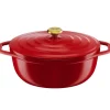 Air oval gryte 5,7L 30 cm rød
