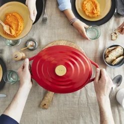 Air oval gryte 5,7L 30 cm rød