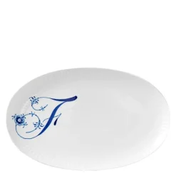 Alfabet oval tallerken F 23 cm