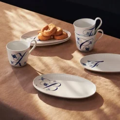 Alfabet oval tallerken F 23 cm