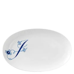Alfabet oval tallerken J 23 cm