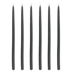 Altri kjertelys 30 cm 6 stk svart