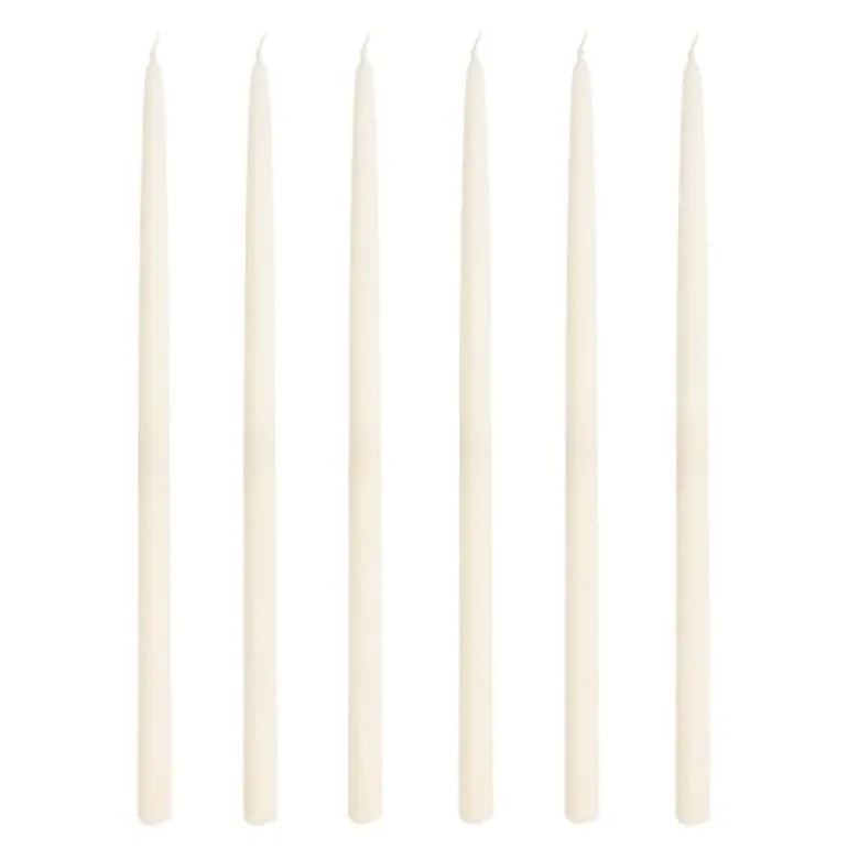 Altri kjertelys 30 cm 6 stk cream