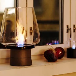 Amaryllis lykt 25 cm svart