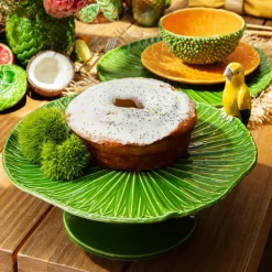 Amazónia kakefat 34 cm med papegøye grønn/gul