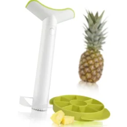 Ananasskjærer og deler hvit/grønn