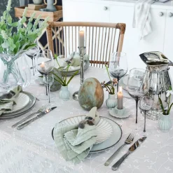 Angela tøyserviett 45x45 cm støvet grønn