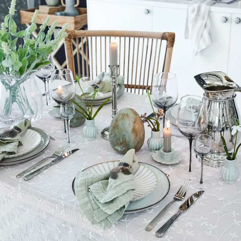 Angela tøyserviett 45x45 cm støvet grønn