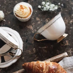 Anima Bianco kopp og tallerken hvit