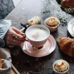 Anima Cielo kopp og tallerken rosa