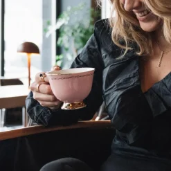 Anima Cielo kopp og tallerken rosa