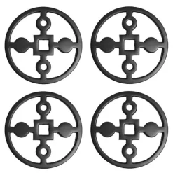 Anima Gemella drikkebrikker M 10 cm svart