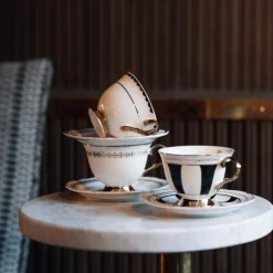 Anima Gemella kopp og tallerken hvit