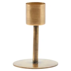 Anit lysestake 7 cm antikk messing