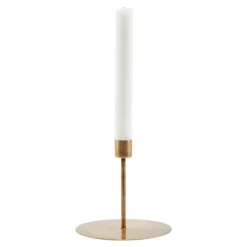 Anit lysestake 12 cm antikk messing