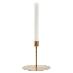 Anit lysestake 12 cm antikk messing