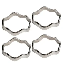 Anna serviettringer 5 cm 4 stk sølv