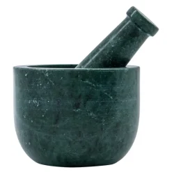 Arb morter med støter 7,8x10 cm mørk grønn