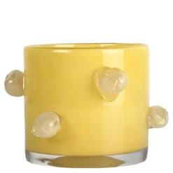 Arlo lysholder 10 cm gul/beige