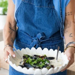 Aron denim forkle 90x70 cm blå