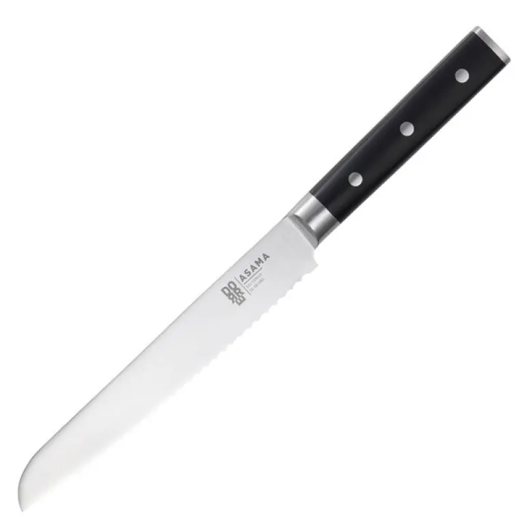 Asama brødkniv 20 cm svart/sølv