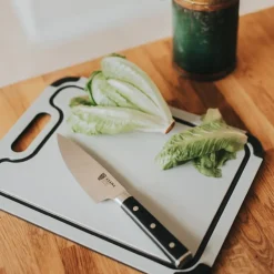 Asama kokkekniv 15 cm svart/sølv