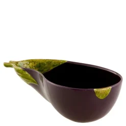 Aubergine salatskål 26 cm lilla/grønn