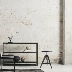 Ava lysestake 17x22 cm grå