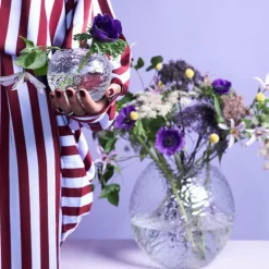 Babbly vase rund 27 cm klar