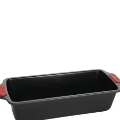 Bake It brødform 28 x 11 cm svart/rød