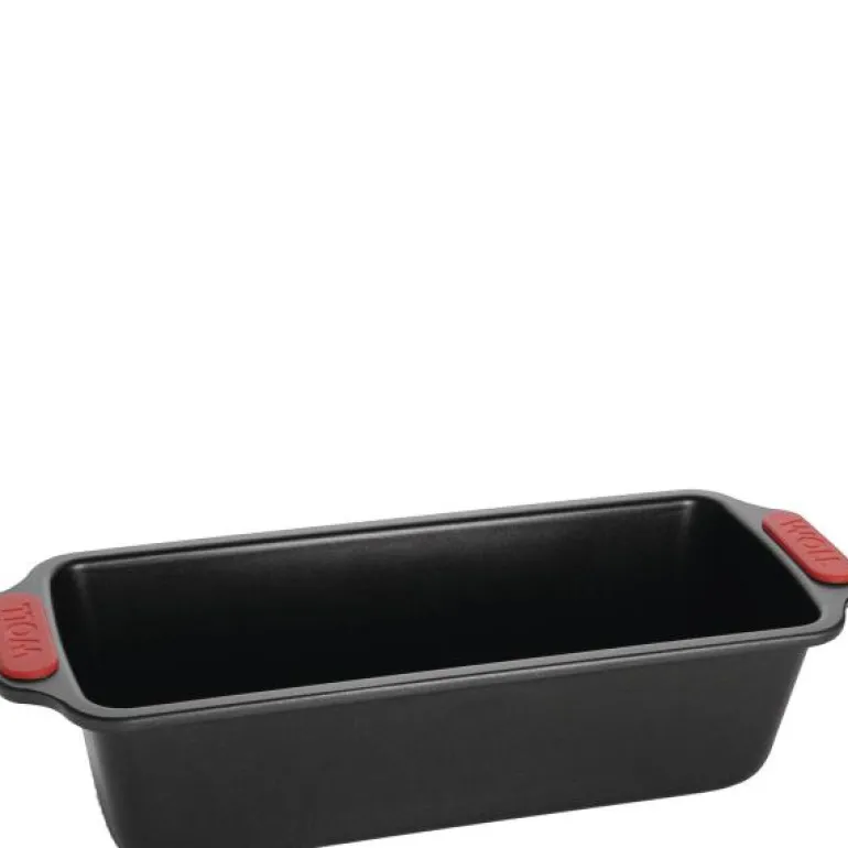 Bake It brødform 30,5 x 13 cm svart/rød