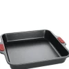Bake It langpanne 28 x 28 cm svart/rød