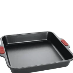 Bake It langpanne 28 x 28 cm svart/rød