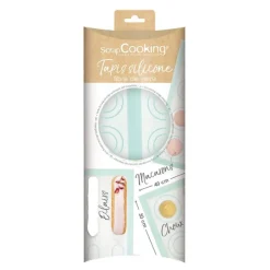 Bakematte 40x30 cm hvit/mintgrønn/svart