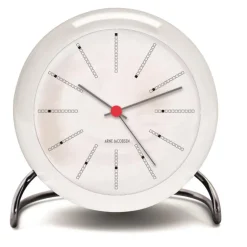 Bankers vekkeklokke hvit
