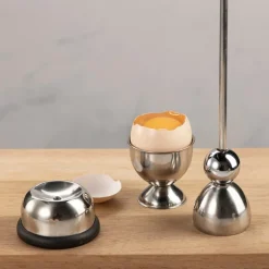 Basis eggeglass 4,5 cm børstet stål