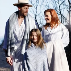 Bath Collection håndkle 70x140 cm sand beige stripes