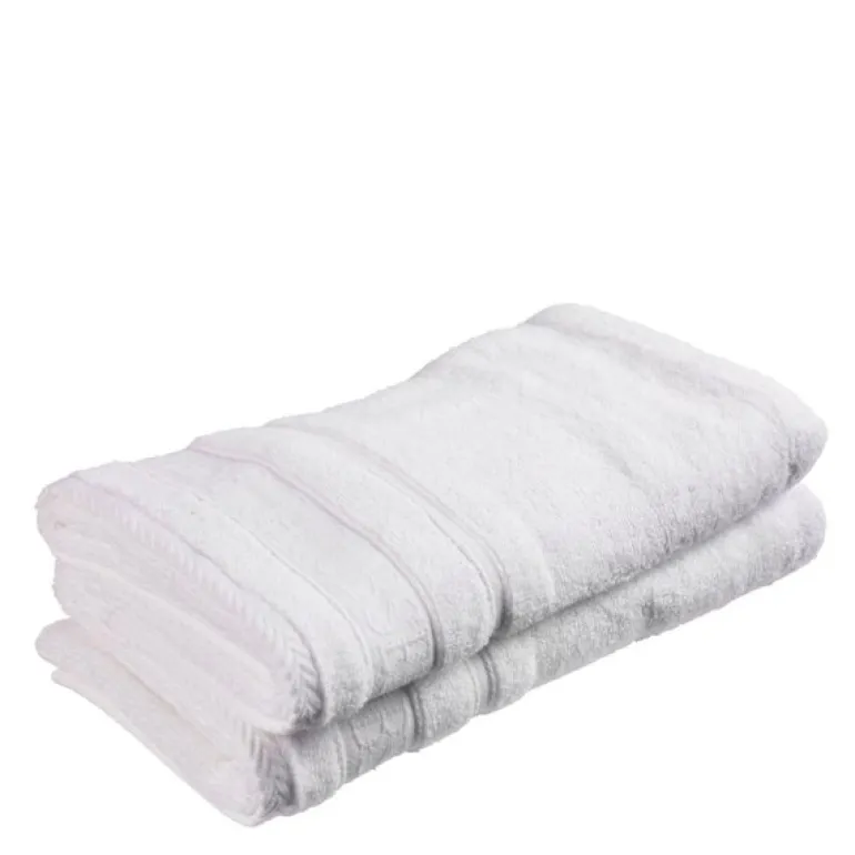 Bath Collection håndkle 50x100 cm 2 stk white cotton