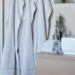 Bath Collection håndkle 50x100 cm 2 stk sand beige stripes