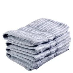 Bath Collection vaskeklut 30x30 cm 4 stk powder blue stripes