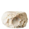 Batu telysholder 7x4 cm beige